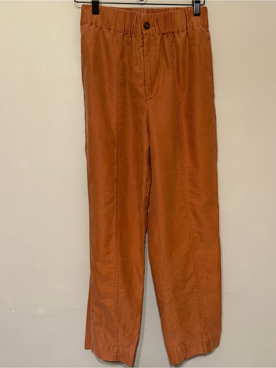 Madewell Pants - Madewell Pants Womens Extra Small XS Rust Brown Elastic Waist Straight Leg